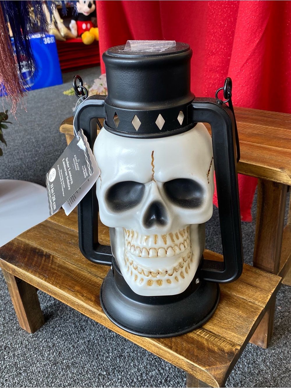 Ashland Black and White Skull Lantern
